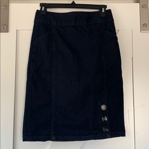 Denim pencil skirt